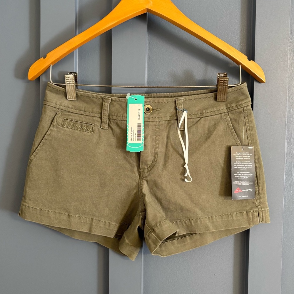 Market & Spruce Elicia Olive Green Women's Shorts size 0 NWT